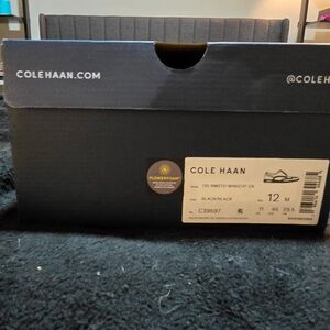 Cole Haan Black Wingtip Shoes